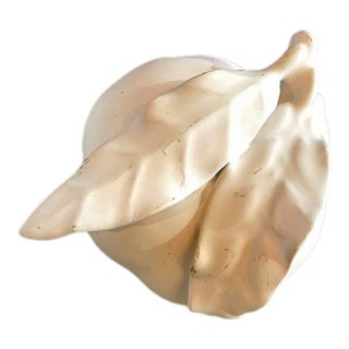 1950s Matte White Porcelain Pomegranate For Sale