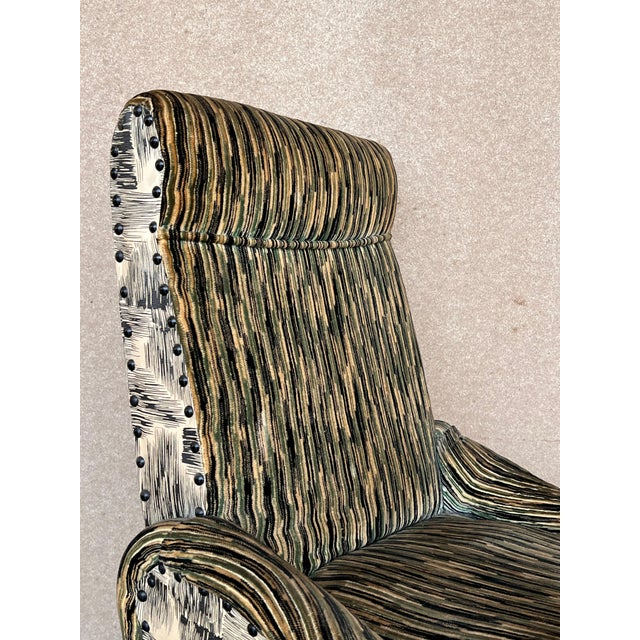 Brown Italian Mid-Century Modern Set of 4 Chair in the Gio Point Style For Sale - Image 8 of 18