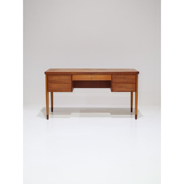 Vintage Danish Freestanding Desk in Teak, 1960s For Sale - Image 16 of 16