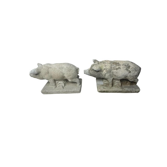 Petite Stone Pigs - A Pair For Sale - Image 17 of 18