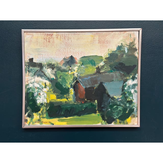 Kenneth Abrahamsson, Landscape, 1950s, Oil on Canvas, Framed For Sale - Image 7 of 16