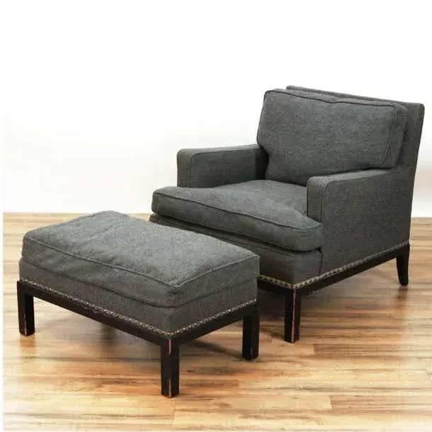Parzinger Originals 1958 Tommi Parzinger Originals Modern Club Armchair and Ottoman For Sale - Image 4 of 4