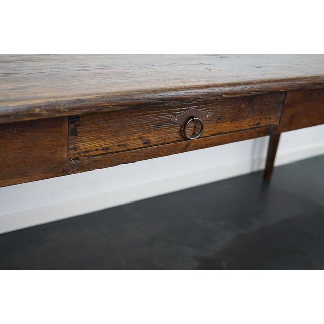 French Oak Farmhouse Dining Table, 19th Century For Sale - Image 11 of 18