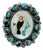 1970s Vintage Southwestern Dine Navajo Ben Touchine Sterling & Turquoise Cocktail Ring - Size 8.5 For Sale