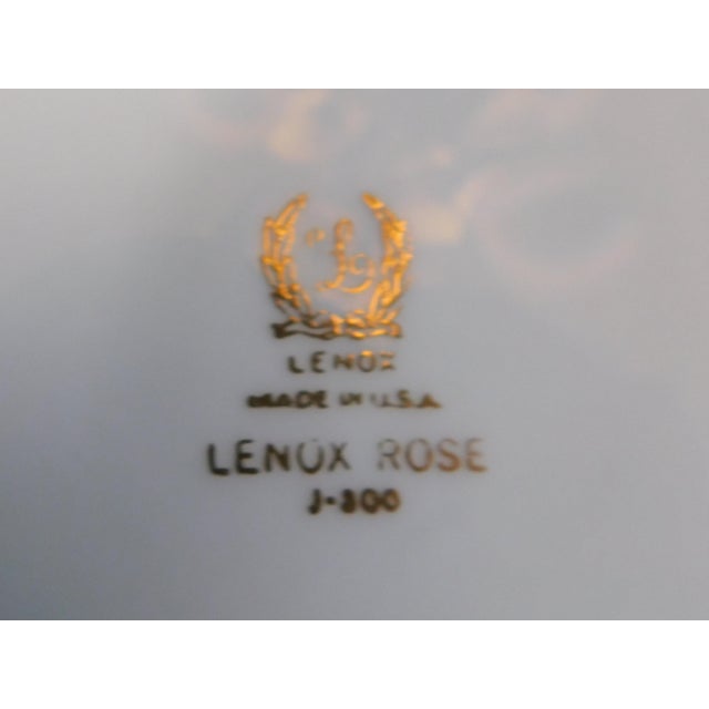 Traditional 1930s Lenox Dinner Plate in Lenox Rose For Sale - Image 3 of 4