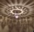 Vintage Brass Crown Chandelier With Hand-Painted Pink and Ice Blue Crystal Prisms For Sale - Image 9 of 17