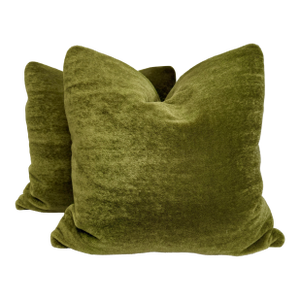 Donghia "Versa Mohair" in Artichoke 22" Pillows-a Pair