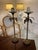 Brown Palm Tree Tole Tables Lamps With Lamps- A Pair For Sale - Image 8 of 9