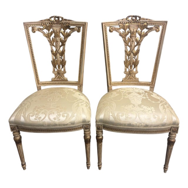 David Michael Pair of French Side Chairs For Sale