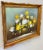 Mid-Century Modern Still Life Oil on Canvas Painting of White and Yellow Roses, Signed For Sale - Image 3 of 10