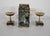 Art Deco Marble and Bronze Chimney Trim, 1920s, Set of 3 For Sale - Image 13 of 17