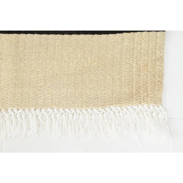 Beige Striped Hemp Runner Rug For Sale - Image 10 of 14