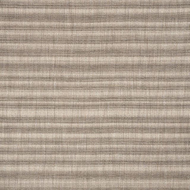 Sample - Schumacher Petra Stripe Fabric in Stone For Sale