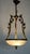 Mid-Century Modern Brass Pendant Light with Marbled Glass Shade, 1950s For Sale - Image 3 of 9