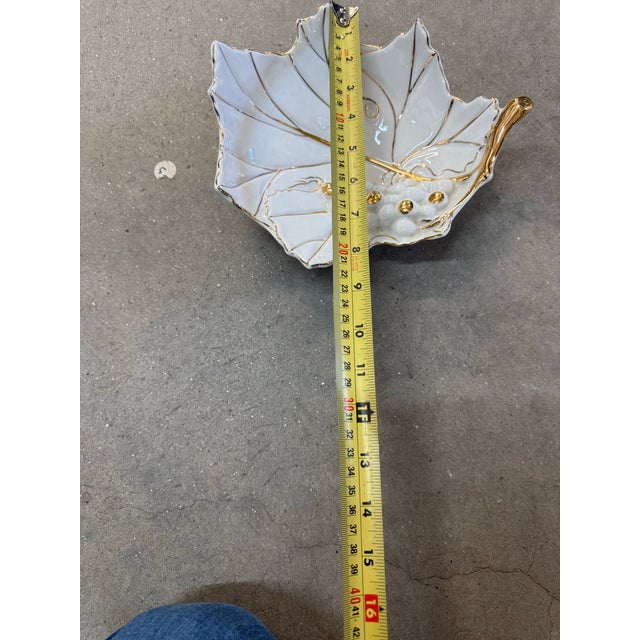 1980s Vintage Bertoncello Del Veneto White Ceramic Cherry Bowl 8in For Sale - Image 5 of 5