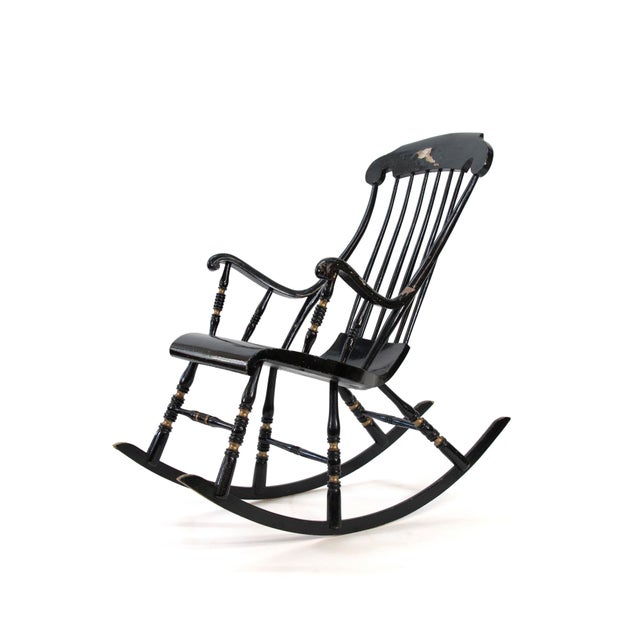 19th Century Vintage Swedish Gungstol Rocking Chair | Chairish