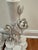 Mid 20th Century Italian Ceramic Faux Bamboo & Lotus Flower Table Lamps - A Pair For Sale - Image 11 of 17