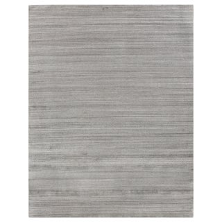 Exquisite Rugs Creil Hand loom Bamboo/Silk Gray Rug-12'x15' For Sale
