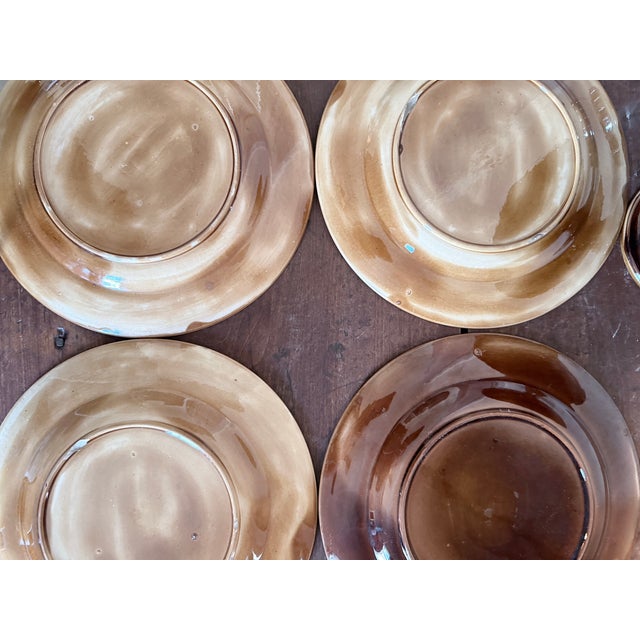 Set of 4 Antique Plates & Cake Stand With Classical Figural Medallions, C. 1900 For Sale - Image 10 of 12