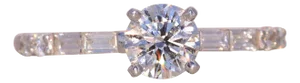 The One: Natural Diamond Engagement Ring in White Gold
