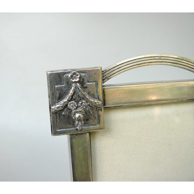 Art Nouveau Silver-Plated Picture Frame, 1890s For Sale - Image 9 of 12