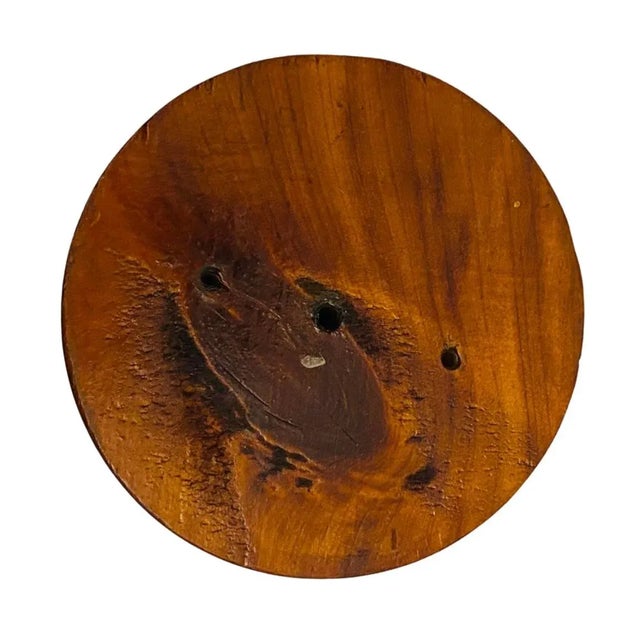 Brown Vintage Hand Turned Treenware Inlaid Wooden Apothecary Style Lidded Vessel. For Sale - Image 8 of 8