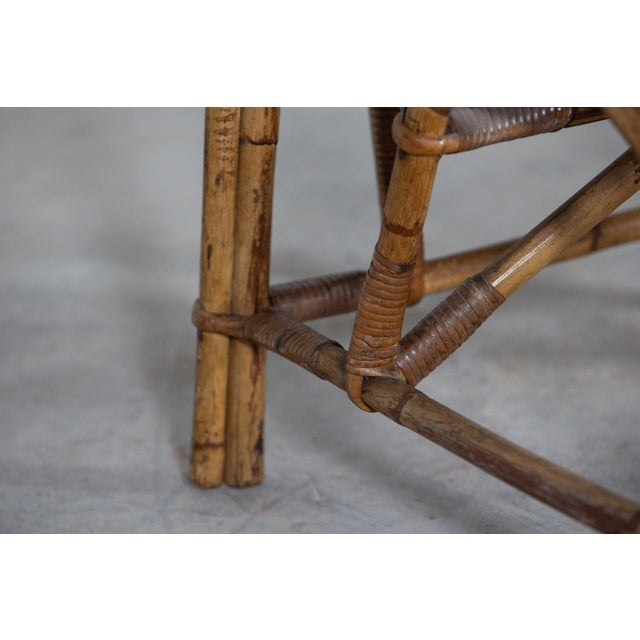 Mid-Century English Bamboo Reclining Armchair, 1950s For Sale - Image 13 of 14