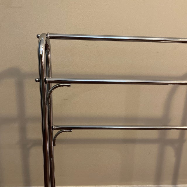 1970s Mid-Century Modern Chrome Quilt Rack Holder For Sale - Image 4 of 9