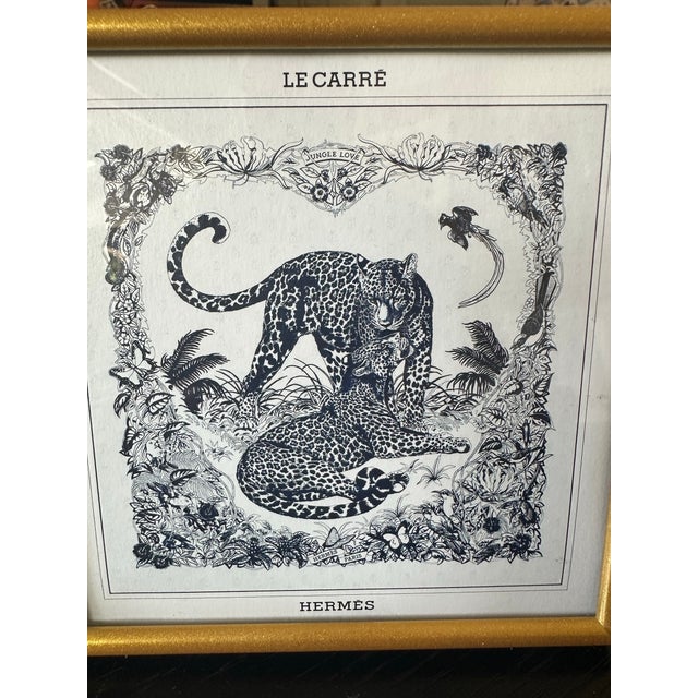 Hermes 2006 Collection Authentic Original Hermès Scarf Art Advertisement Lithograph Featuring Hermès Design Vintage Framed...