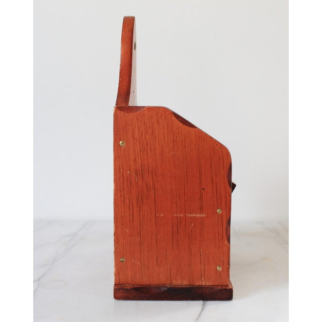 Vintage Wood Recipe Box W/ Eagle Motif For Sale - Image 9 of 9
