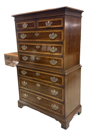 Drexel Heritage 18th Century Collection Highboy Chest of Drawers, Vintage