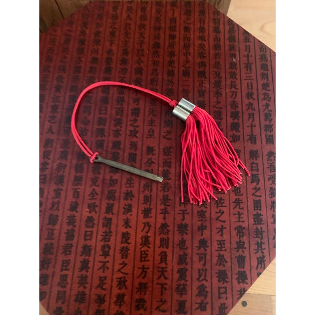 1980s Asian Style Red Octagonal Box Cocktail Table For Sale - Image 4 of 11