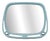Vintage European Wall Mirror in Blue Plastic Frame, 1980s For Sale