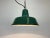 Small Industrial Green Enamel Pendant Lamp, 1960s For Sale - Image 11 of 13