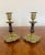 Late 19th Century Antique Victorian Brass and Porcelain Candlesticks, 1880, Set of 2 For Sale - Image 5 of 5