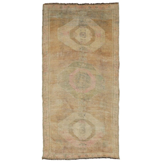 Textile Mid 20th Century Large Washed Out Vintage Kars Rug For Sale - Image 7 of 7