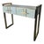 Metal Glass Console Table with Two Drawers, 1980s For Sale - Image 7 of 8