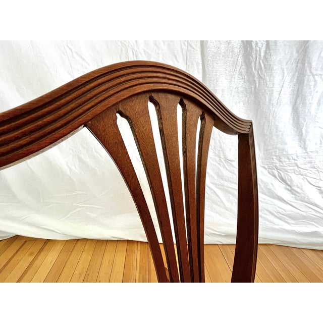 Late 20th Century Vintage Cane Seat Rocking Chair in British Colonial Style For Sale - Image 5 of 7