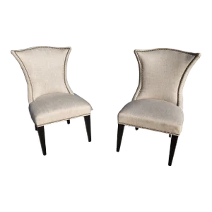Pair of White Side Chairs