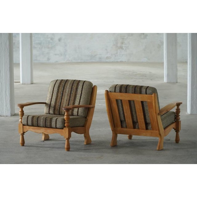 Mid-Century Modern Danish Oak Lounge Chairs by Henning Kjærnulf, 1950s, Set of 2 For Sale - Image 6 of 18
