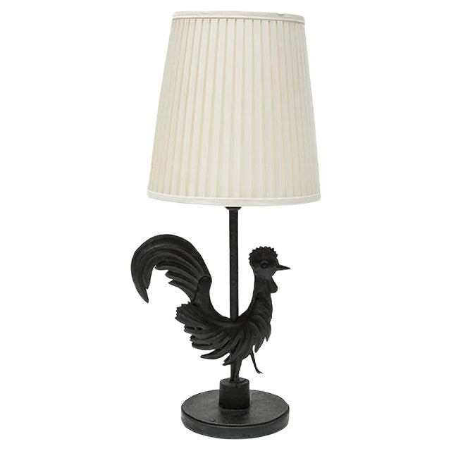 Wrought Iron Table Lamp, 1940s For Sale