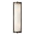 Thomas O'Brien for Visual Comfort Signature Dresser Long Glass Rod Light in Bronze with Frosted Glass Liner For Sale