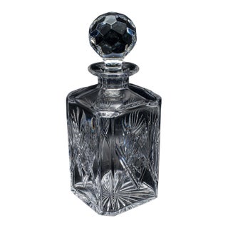 Vintage Scotch Decanter, English, Cut Glass, Whiskey, Barware, Bottle, c.1970 For Sale