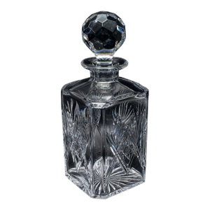 Vintage Scotch Decanter, English, Cut Glass, Whiskey, Barware, Bottle, c.1970