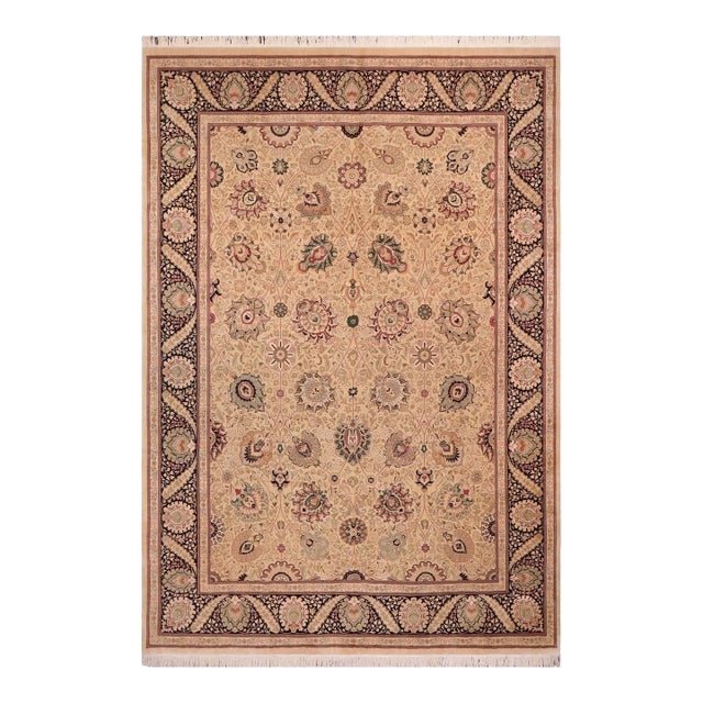 Bohimian Pak-Persian Gold/Black Wool Rug - 10'2'' X 13'11'' For Sale