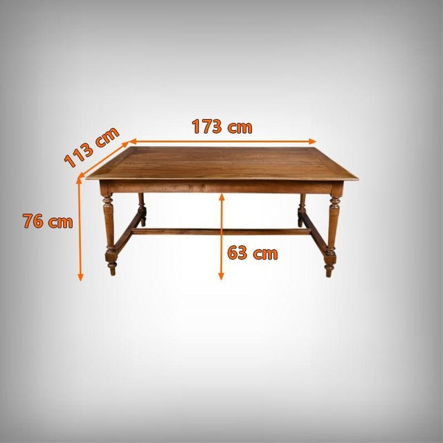 Traditional Walnut Table, 1900s For Sale - Image 11 of 12