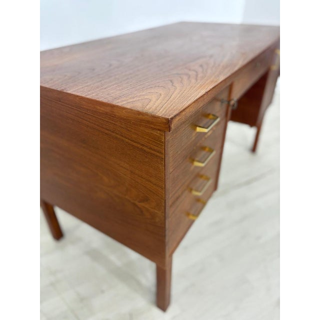 Mid-Century Danish Teak Desk, 1960s For Sale - Image 10 of 17