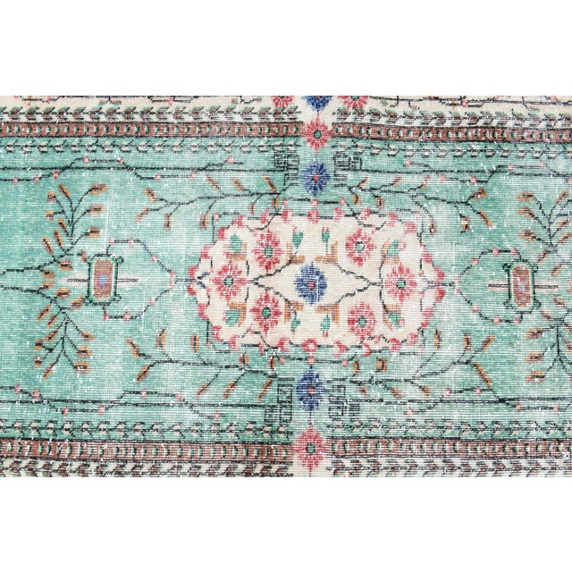 Textile 1970s Vintage Handmade Wool Cotton Area Rug For Sale - Image 7 of 11
