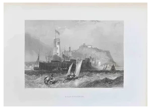James Duffield Harding, Scarborough, Lithograph, 19th Century