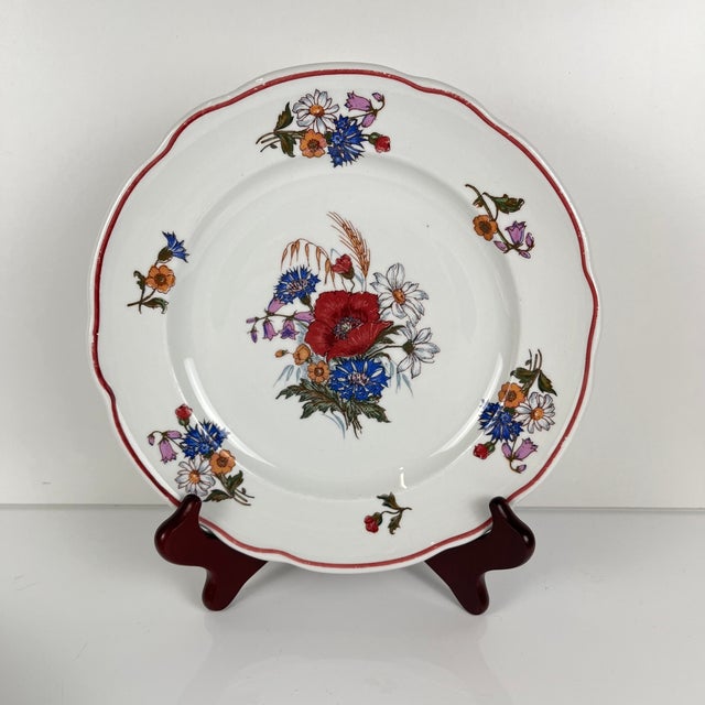 Vintage Agreste Dinner Plates from Sarreguemines, 1980s, Set of 6 For Sale - Image 4 of 14